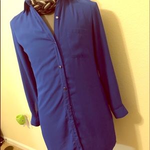 Blue Shirt Dress